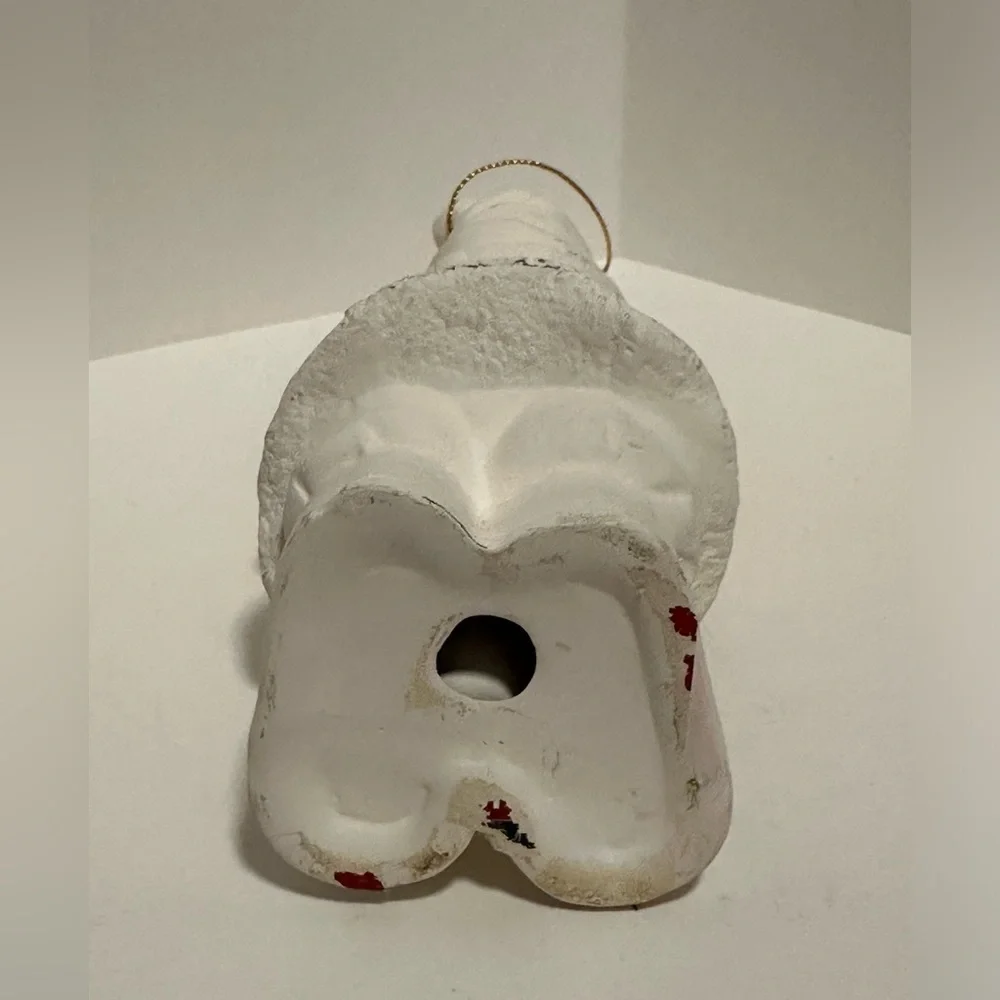 Ceramic White Santa Ornament